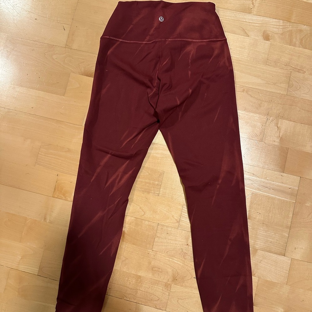 Lululemon Maroon High-Waisted Leggings